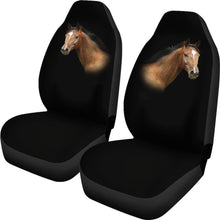Quarter Horse Head Black Seat Covers
