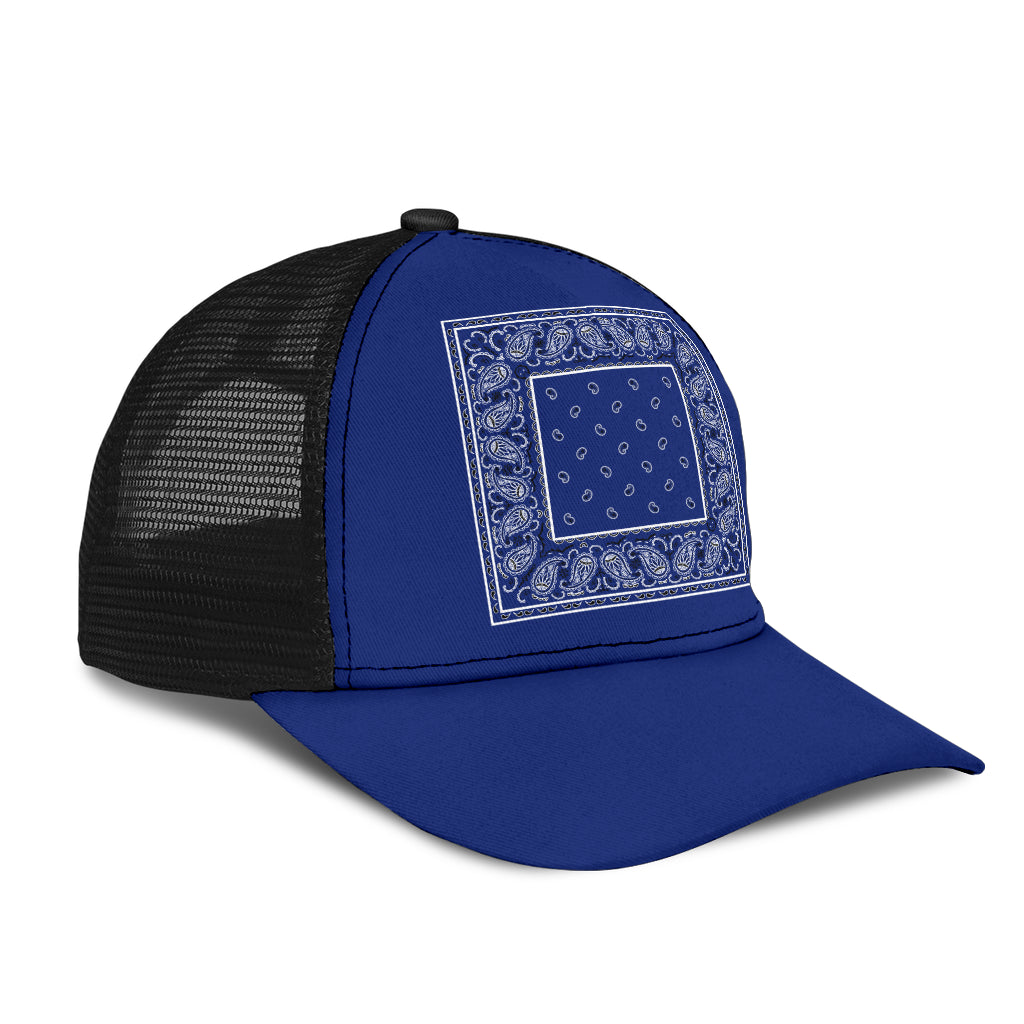 Royal Blue Bandana Mesh Back Cap