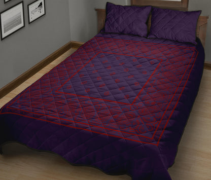 Purple and Red Bandana Bed Quilts with Shams