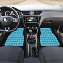 Blue Argyle Front and Back Car Floor Mats Set 4