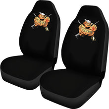 Navy Popeye Design Black Seat Covers