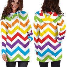 Rainbow Chevron Hoodie Dress