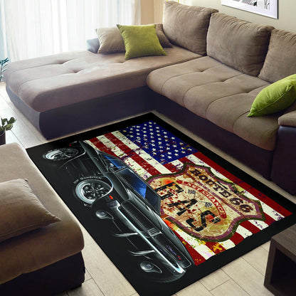 1969 Charger American Flag Area Rug