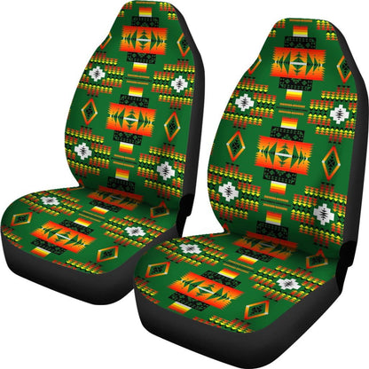 Seven Tribes Green Car Seat Covers
