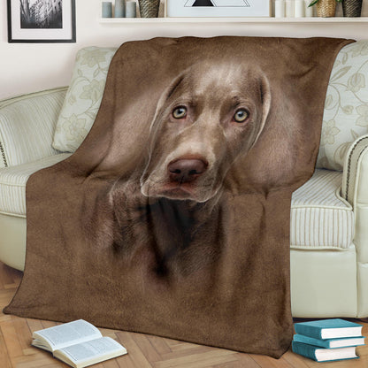 Premium Blanket Weimaraner Face Hair Blanket