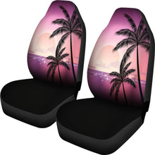 Pink Palm Tree Sunset Design Seat Covers