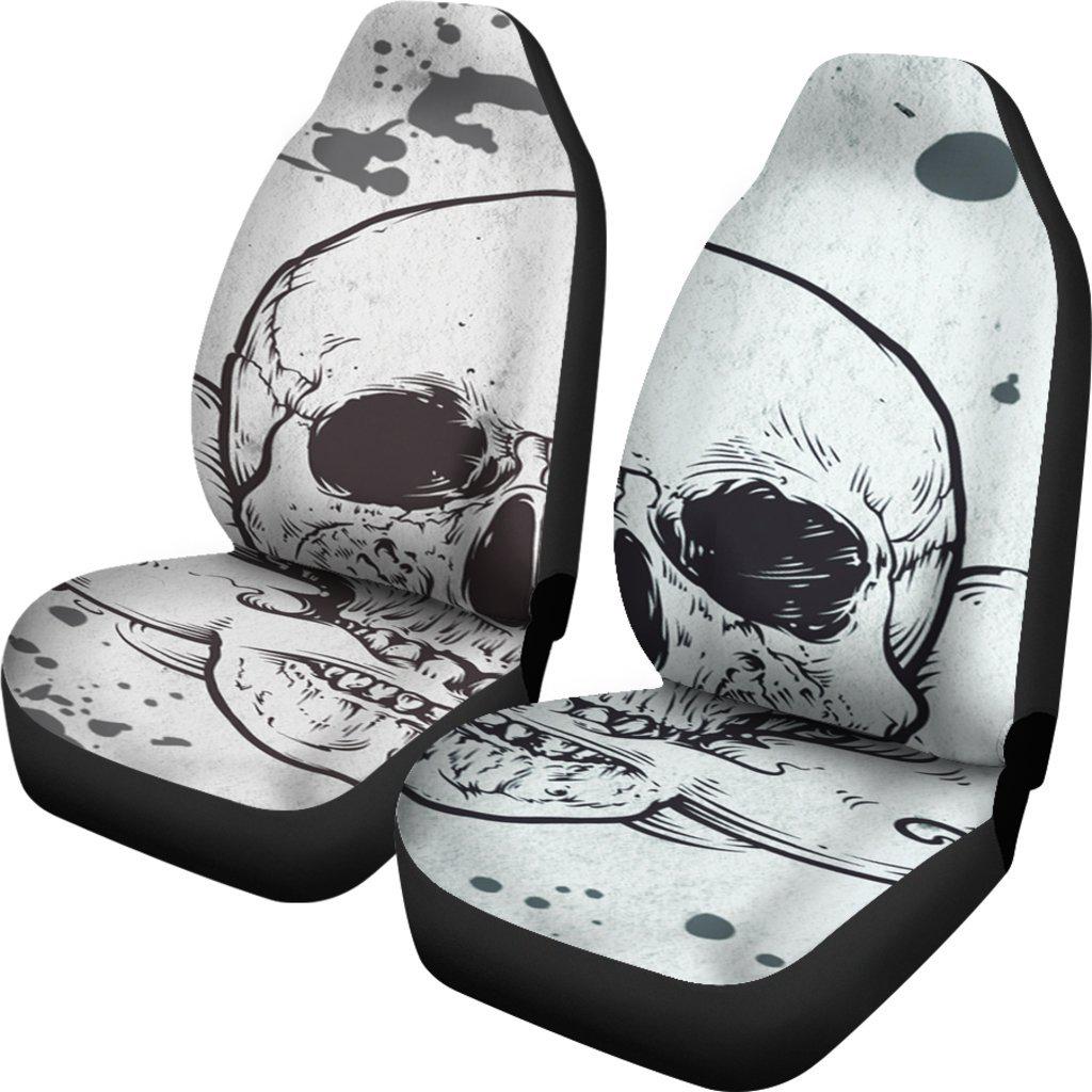 Smoking Skull Design Seat Covers