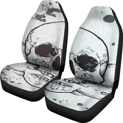 Smoking Skull Design Seat Covers
