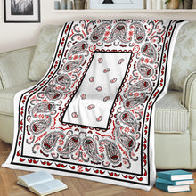 Ultra Plush Wicked White Bandana Throw Premium Blanket