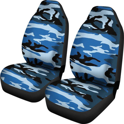 Blue Camouflage Design Seat Covers