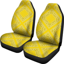 Sunshine Yellow Bandana Car Seat Covers Diamond