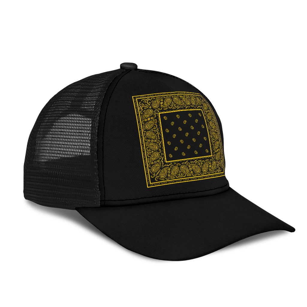 Black Gold Bandana Mesh Back Cap