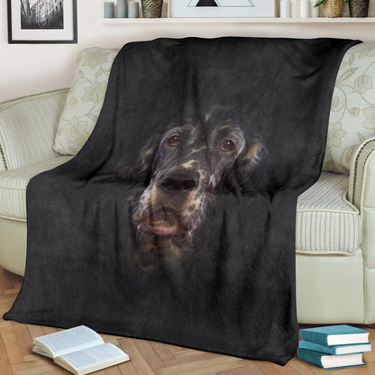 Premium Blanket English Setter Face Hair