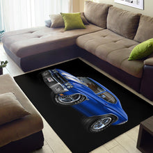 1970 Chevelle Blue USA Plate Area Rug