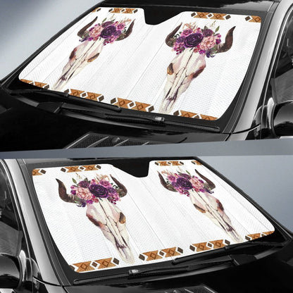 Cow Skull Car Sun Shades