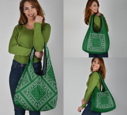 Classic Green Bandana Grocery Bag 3-Pack