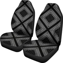 Black Bandana Car Seat Covers Diamond