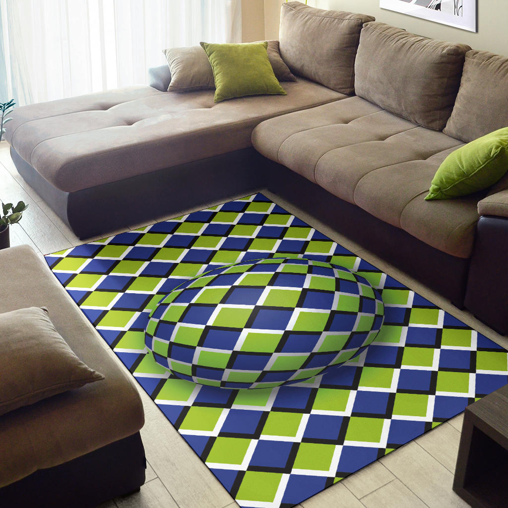 Sphere Circle Optical Illusion Area Rug