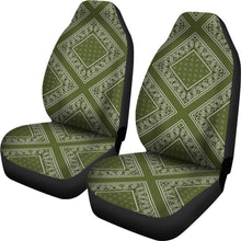 Army Green Bandana Car Seat Covers Diamond