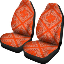 Perfect Orange Bandana Car Seat Covers Diamond