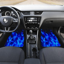 Blue Flames Floor Mats Full Set of 4
