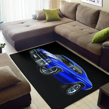 1970 Blue White Stripes Chevelle Area Rug