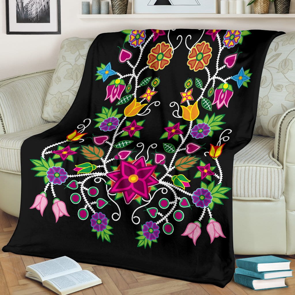 Floral Beadwork-01 Ultra-Soft Micro Fleece Premium Blanket