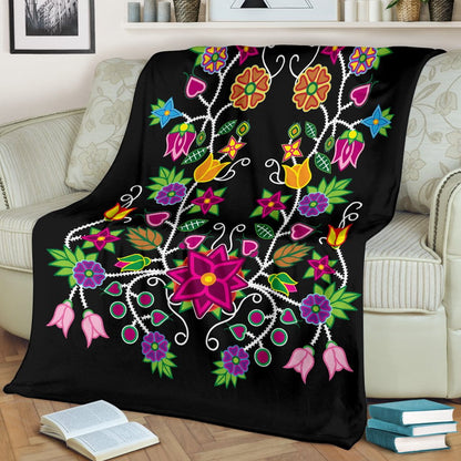 Floral Beadwork-01 Ultra-Soft Micro Fleece Premium Blanket