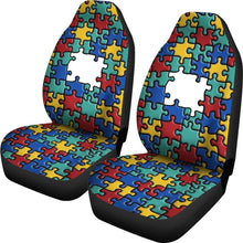 Autism Puzzle Color Support Seat Covers