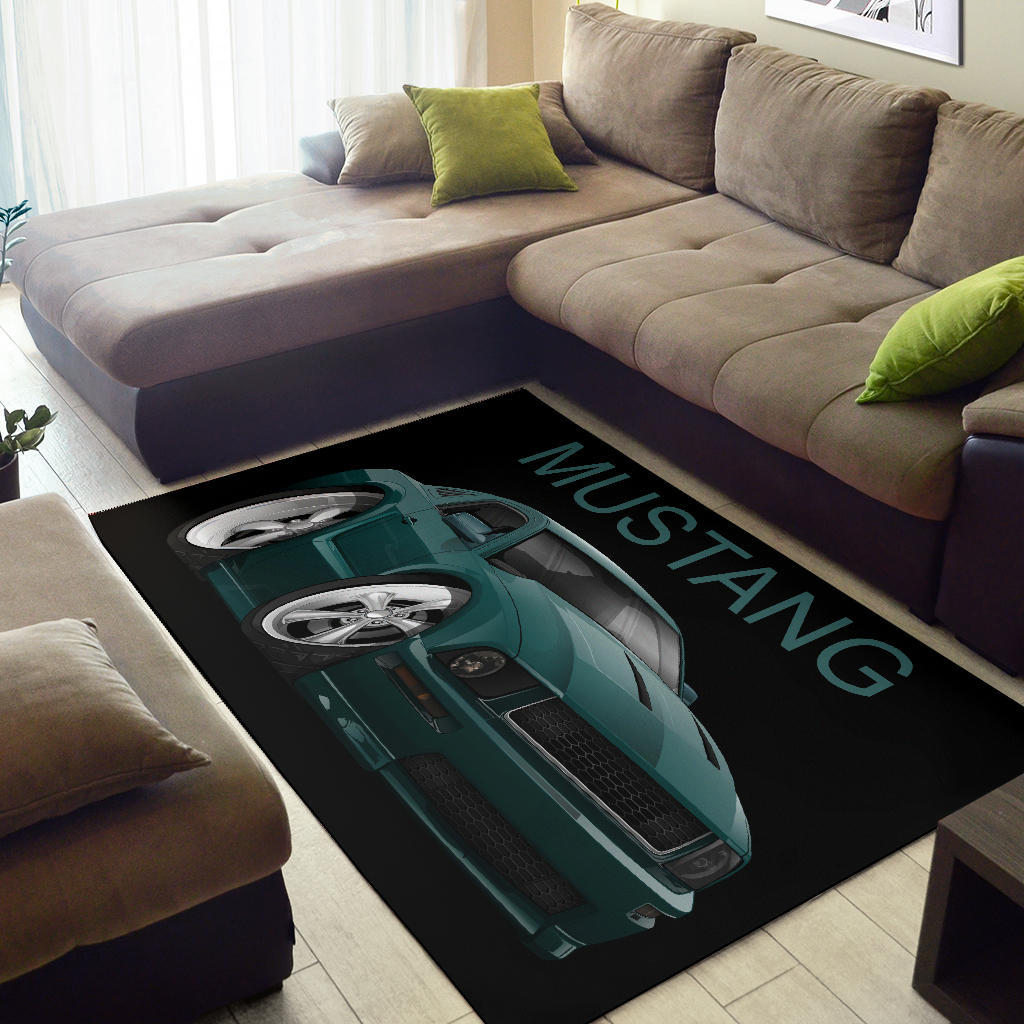 2008 Mustang Car Art Area Rug