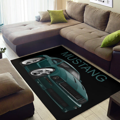2008 Mustang Car Art Area Rug