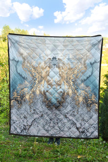 Baby Blue Liquid Gold Quilt