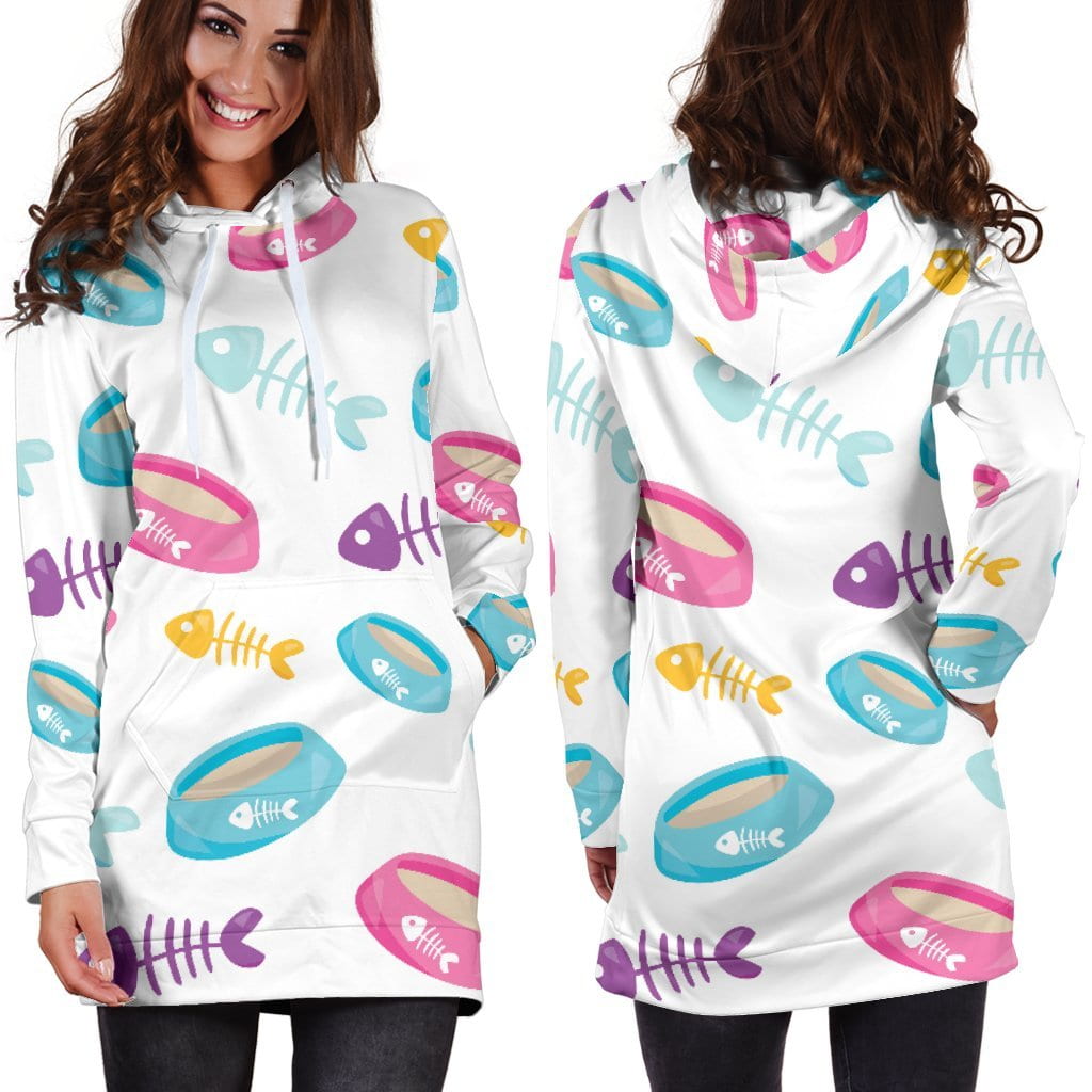 Kitty Food Hoodie Dress