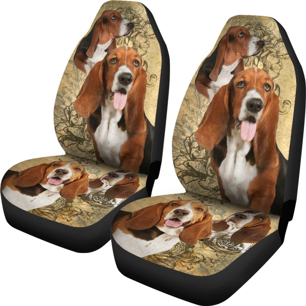 Basset Hound Car Seat Covers (Set of 2)