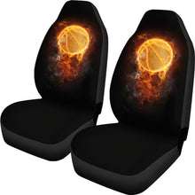 Flaming Basketball Design Seat Covers