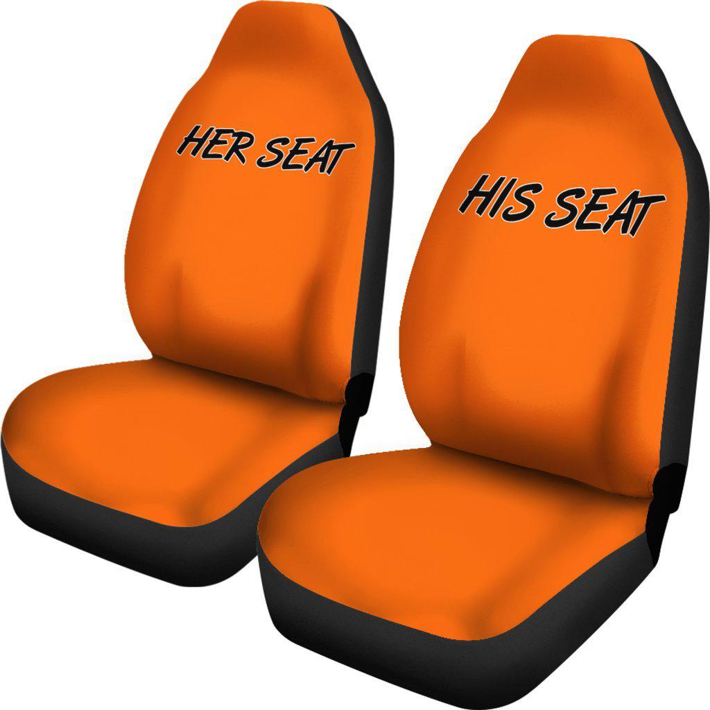His and Her Seat Covers Orange