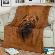 Premium Blanket Shar Pei Face Hair Blanket