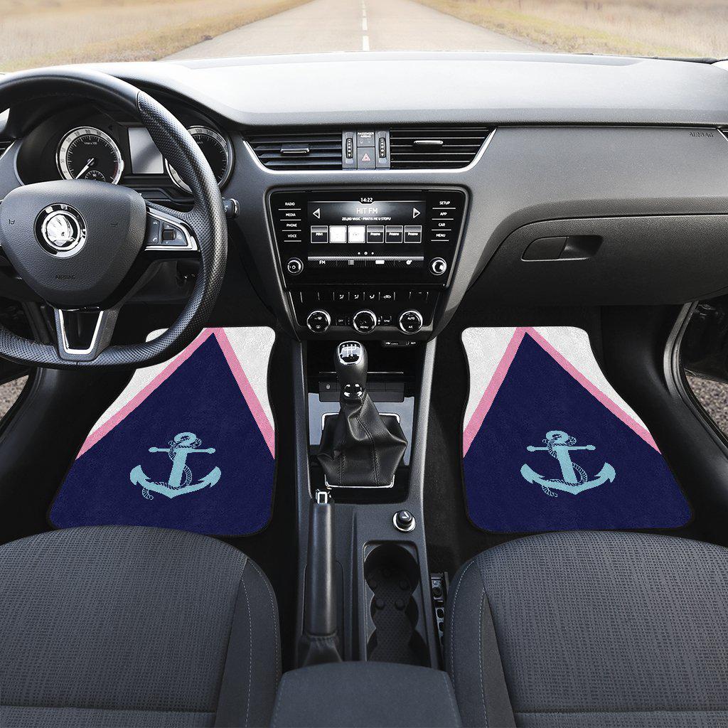 Anchor Pink Arrow Front Floor Mats Set of 2