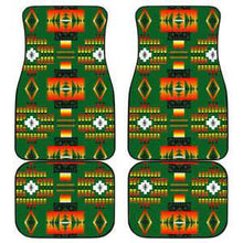 Seven Tribes Green Set of 4 Car Floor Mats