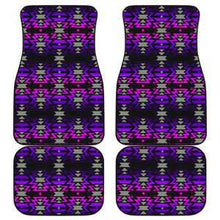 Black Fire Pink and Purple Set of 4 Car Floor Mats