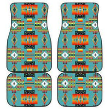 Seven Tribes Teal Set of 4 Car Floor Mats