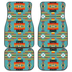 Seven Tribes Teal Set of 4 Car Floor Mats