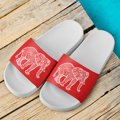 Elephant Mandala Slide Sandals