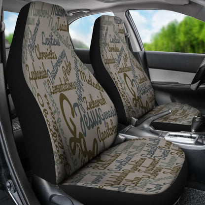Custom-Made Holy Bible Books Grey Car Seat Covers
