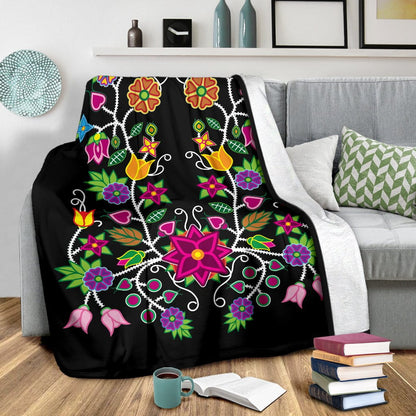 Floral Beadwork-01 Ultra-Soft Micro Fleece Premium Blanket