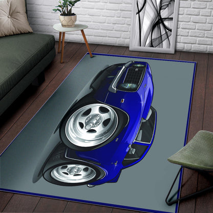 1st Generation Purple Camaro SS Gray Area Rug