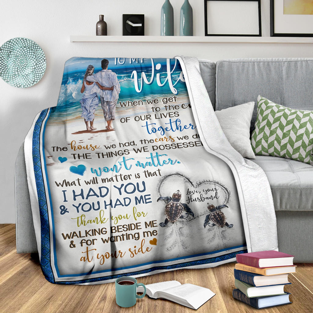 To My Wife Premium Blanket
