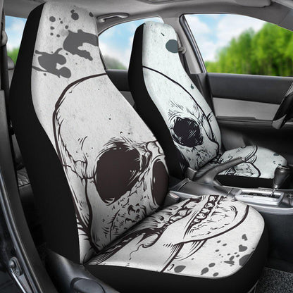 Smoking Skull Design Seat Covers