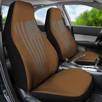 Tan American Flag Car Seat Covers