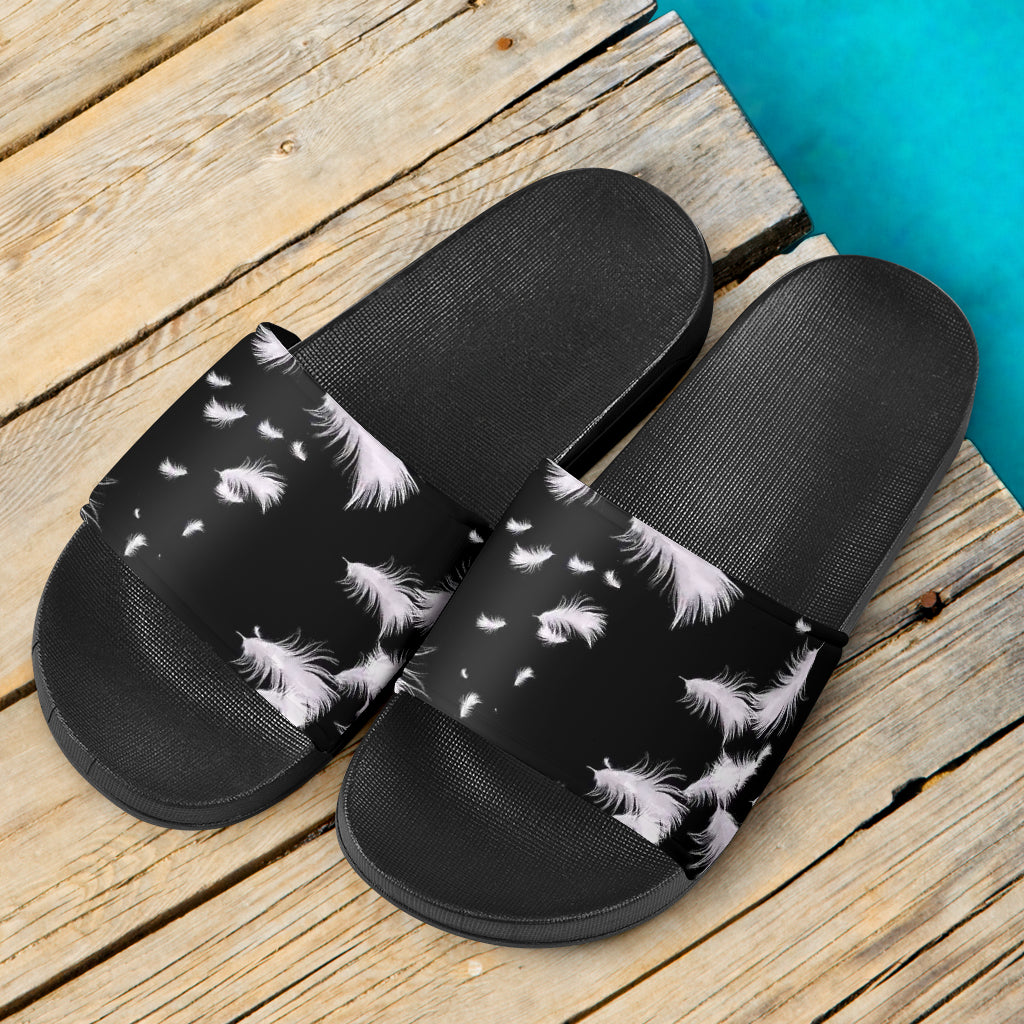 Feather Black & White Sandals